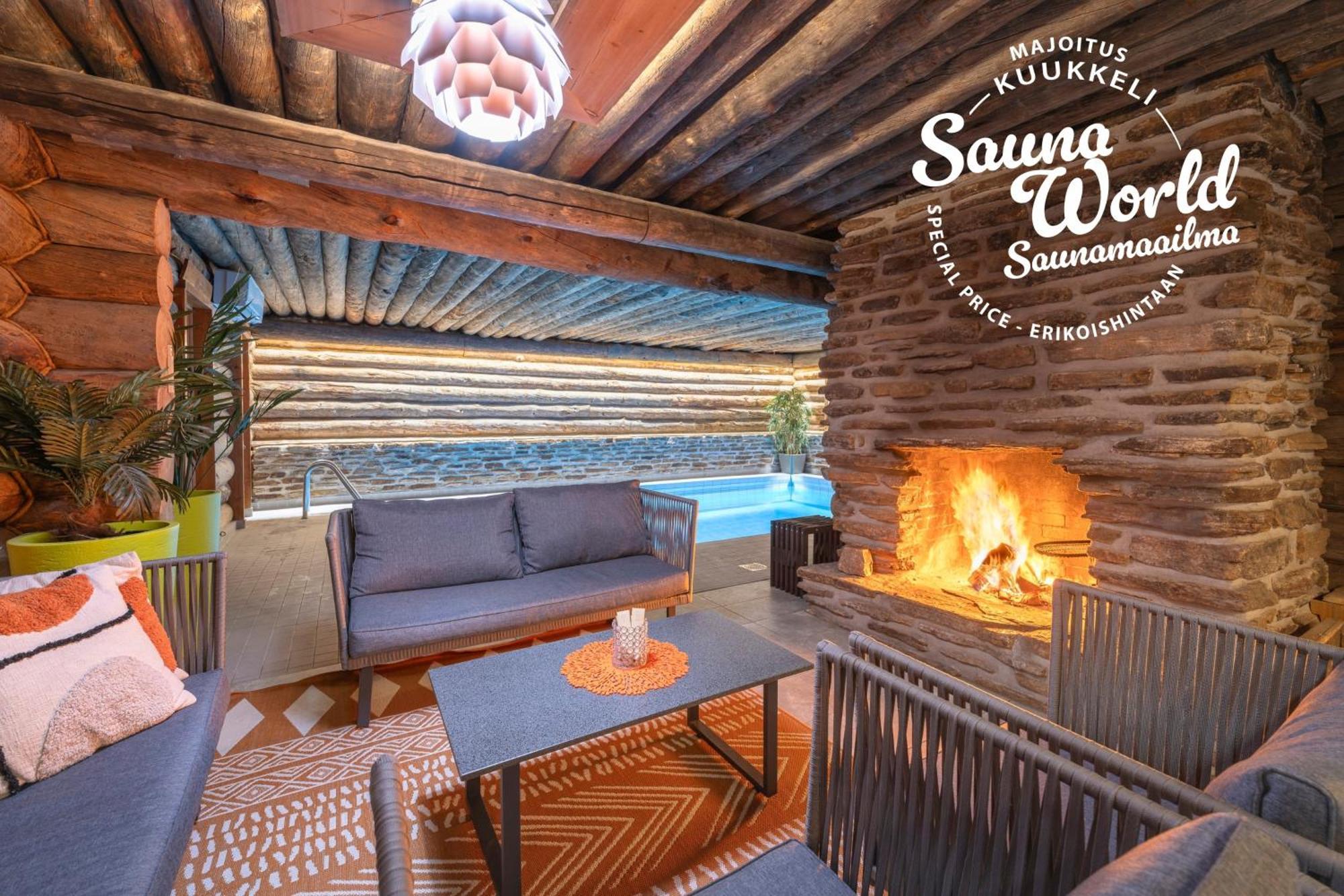 Kuukkeli Log Houses Villa Aurora "Pupula" Сариселка Екстериор снимка